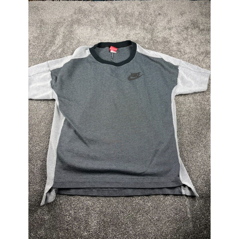 Nike Shirt Black White Short Sleeve Crew Neck Rally Plus Women Size XL 728223